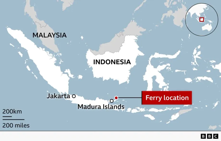 Năm người thiệt mạng, hàng chục người mất tích sau vụ cháy phà ngoài khơi Indonesia